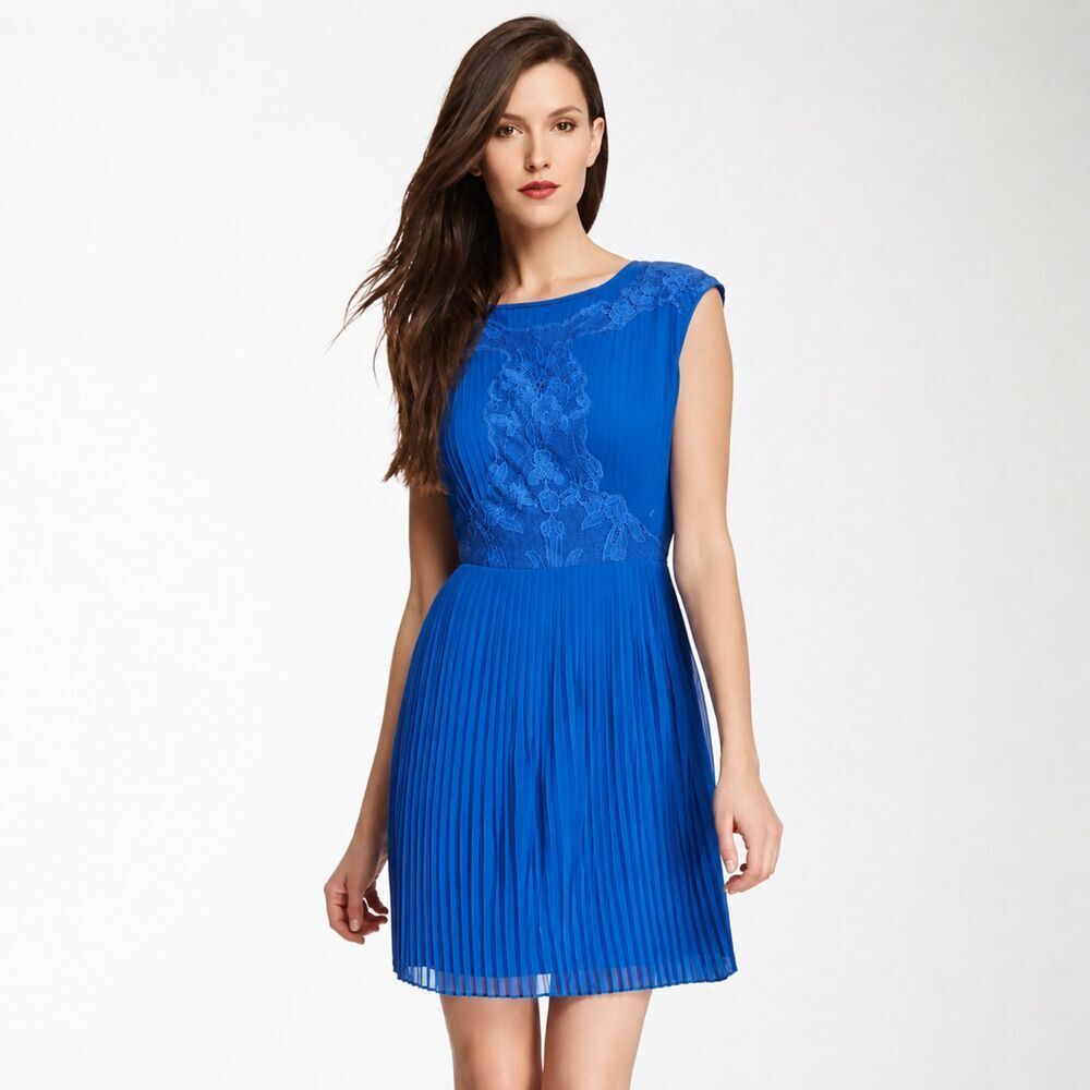 NWOT Ted Baker Blue pleated Dress